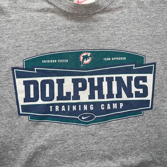 Miami Dolphins Vintage Nike Training Camp Shirt Grey - Picture 2 of 5